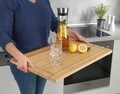 Masuta pliabila cu blat detasabil, Wenko, Lugo, 52 x 79 x 60 cm, bambus, maro