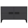 Comoda TV, Odessa, Ctn, 120x75x30 cm, PAL, Antracit