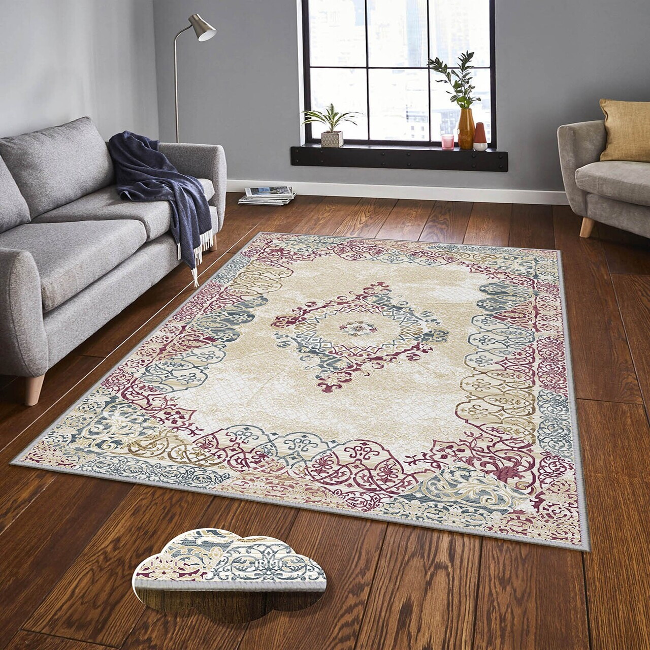 Covor Eexfab751 160x230 cm Poliester Multicolor