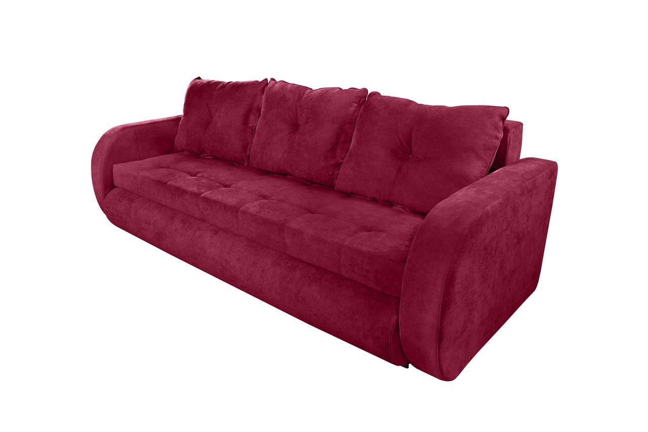Canapea extensibila Siena, 230x97x78 cm, cu lada de depozitare, Rosu - 2 | YEO