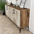 Consola, Hommy Craft, Kiev, 180 x 78 x 35 cm, pal melaminat, nuc/alb