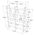 Corp biblioteca, Locelso, MN05, 154.8x180x34 cm, Maro