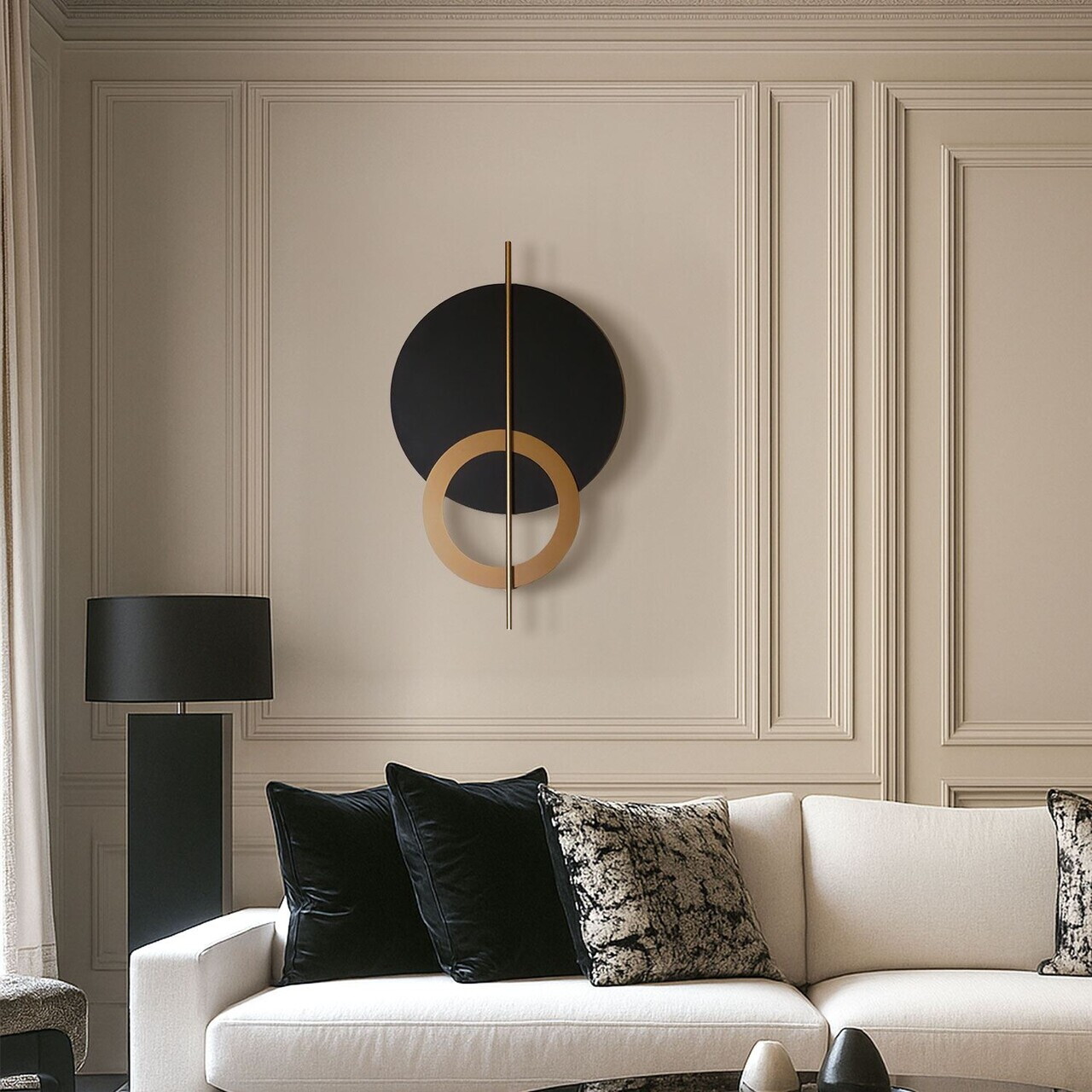 Decoratiune de perete, Hyperion, Dimensiune: 46 x 80 cm (1 bucată), Negru — imaginea 3