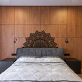 Decoratiune de perete, Afra, Metal, Dimensiune: 160 x 77 cm, Negru