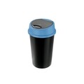 Cos de gunoi Bingo cu capac push, colectare selectiva, plastic, 45 L, albastru