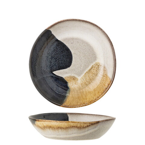 Farfurie adanca, Bloomingville, Jules, 22x5 cm, 800 ml, ceramica, albastru