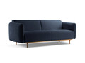 Canapea 3 locuri, Noomi-215, Micadoni Home, 196x94x75 cm, tesatura structurata chenille, albastru navy