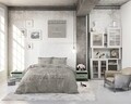 Lenjerie de pat pentru doua persoane, Royal Textile, Dreamhouse Like Home Taupe, 3 piese, 100% bumbac, gri