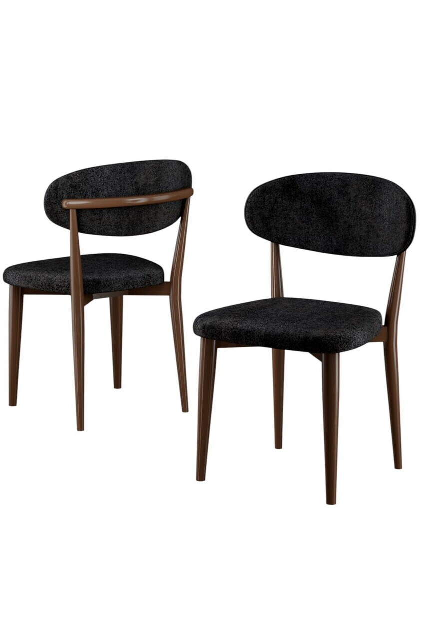 Set scaune 2 piese, Hanah Home, Onex, Nuc negru — imaginea 2