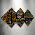 Set 4 tablouri decorative, 4MDF429224581, MDF, Imprimat UV, Multicolor