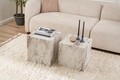 Set masute 2 piese, Nordure, Küp Set, MDF , Marmura Freesia