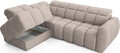 Coltar extensibil stanga 4 locuri ELTAP, LT-20XIL, Falconn, 258x208x107 cm, lemn/poliester, maro deschis