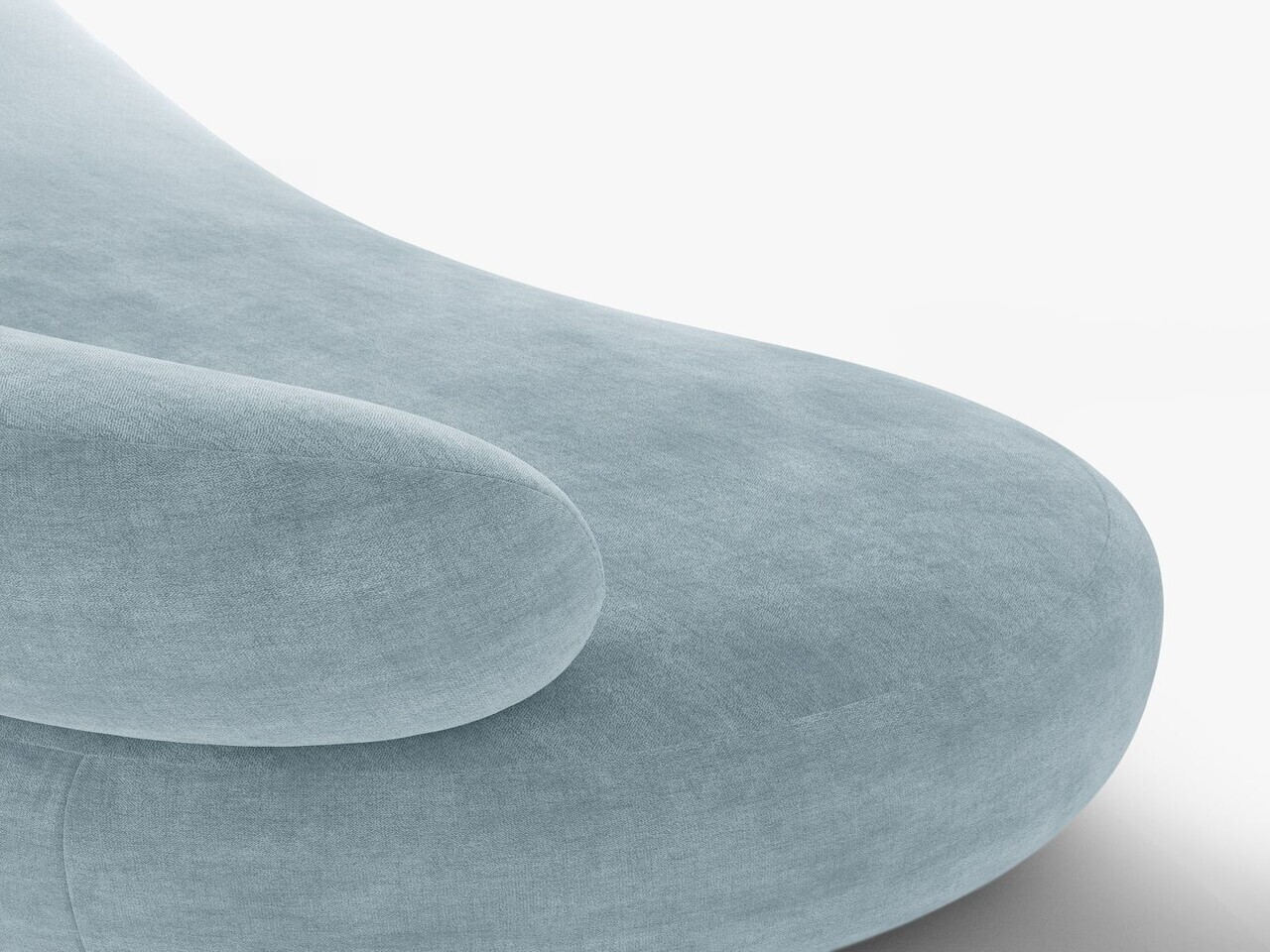 Fotoliu, Aura, Micadoni Home, 84x91x73 cm, tesatura Chenille, albastru pastel — imaginea 8
