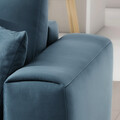 Coltar extensibil dreapta 4 locuri ELTAP, RT-100VE, Dalia, 289x190x95 cm, lemn/poliester, albastru deschis