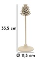 Suport lumanare Dune Pigna, Mauro Ferretti, 11.5x11.5x33.5 cm, fier, crem