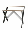 Birou, Hanah Home, X, 90x88x50 cm, Antracit / Pin Atlantic