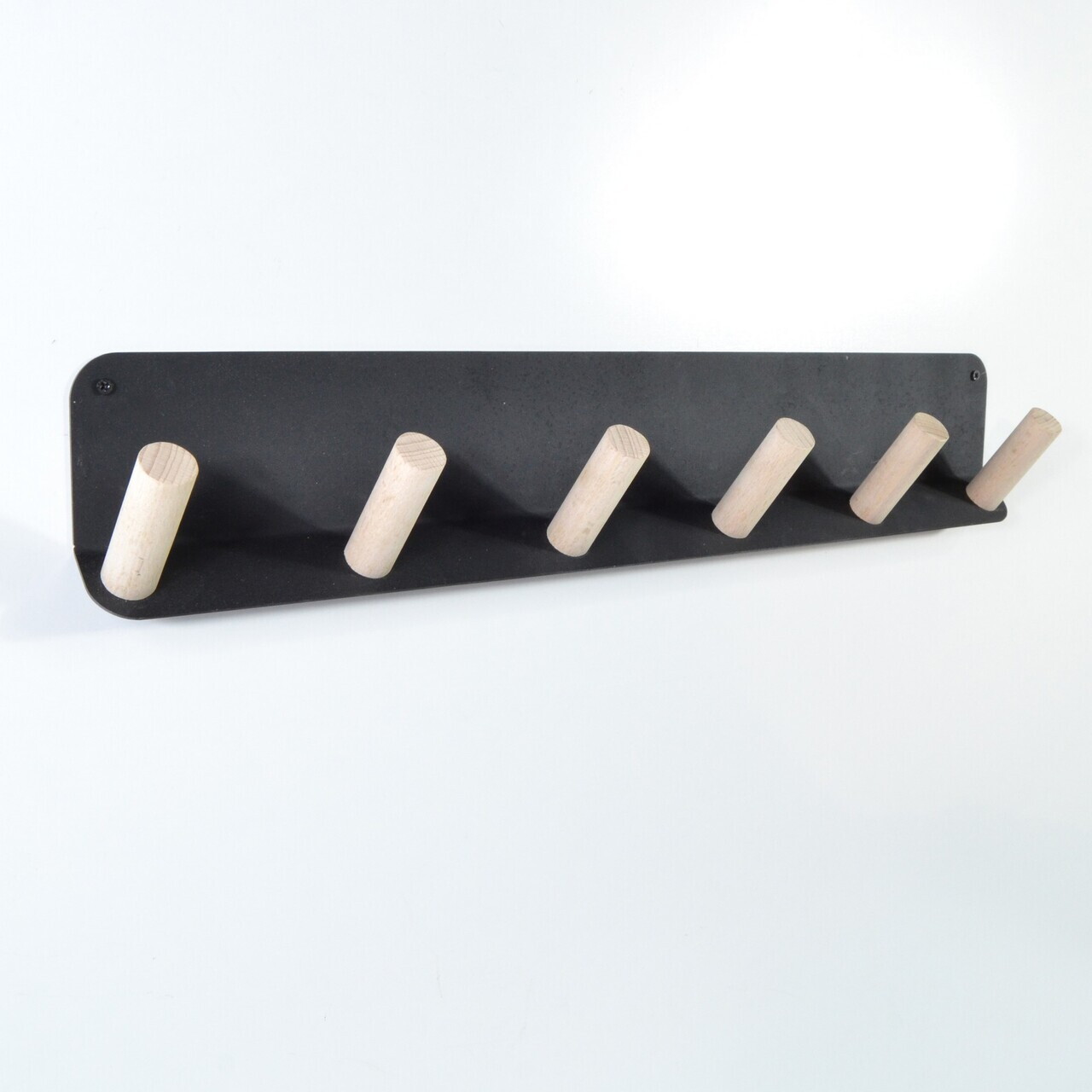 Cuier de perete, MHANG-003, Dimensiuni: 59 x 11 x 6 cm, Negru — imaginea 2