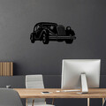 Decoratiune de perete, Antique Car, Metal, 70 x 33 cm, Negru