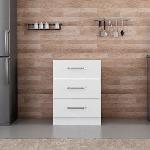 Dulap pentru bucatarie, Hanah Home, Minar, 60x87x58 cm, Alb