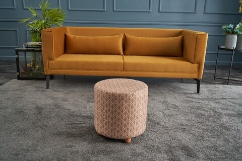 Taburet Flora Puf Silindir, Balcab Home, 40x40x40 cm, lemn, multicolor 40x40x40 imagine model 2022