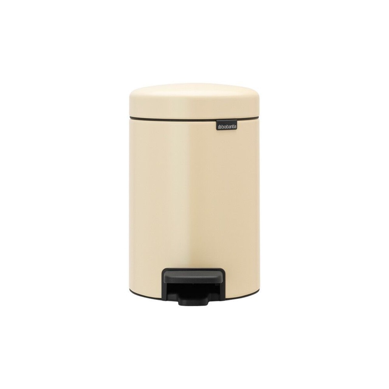 Cos De Gunoi Cu Pedala, Brabantia, Icon Almond, 3 L, Inox, Crem