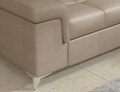 Coltar extensibil stanga 4 locuri ELTAP, ERI-34, Eridano, 275x202x88 cm, lemn/poliester, maro deschis