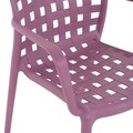 Scaun cu brate suprapozabil, Amir, 58 x 57 x 82 cm, plastic, mov