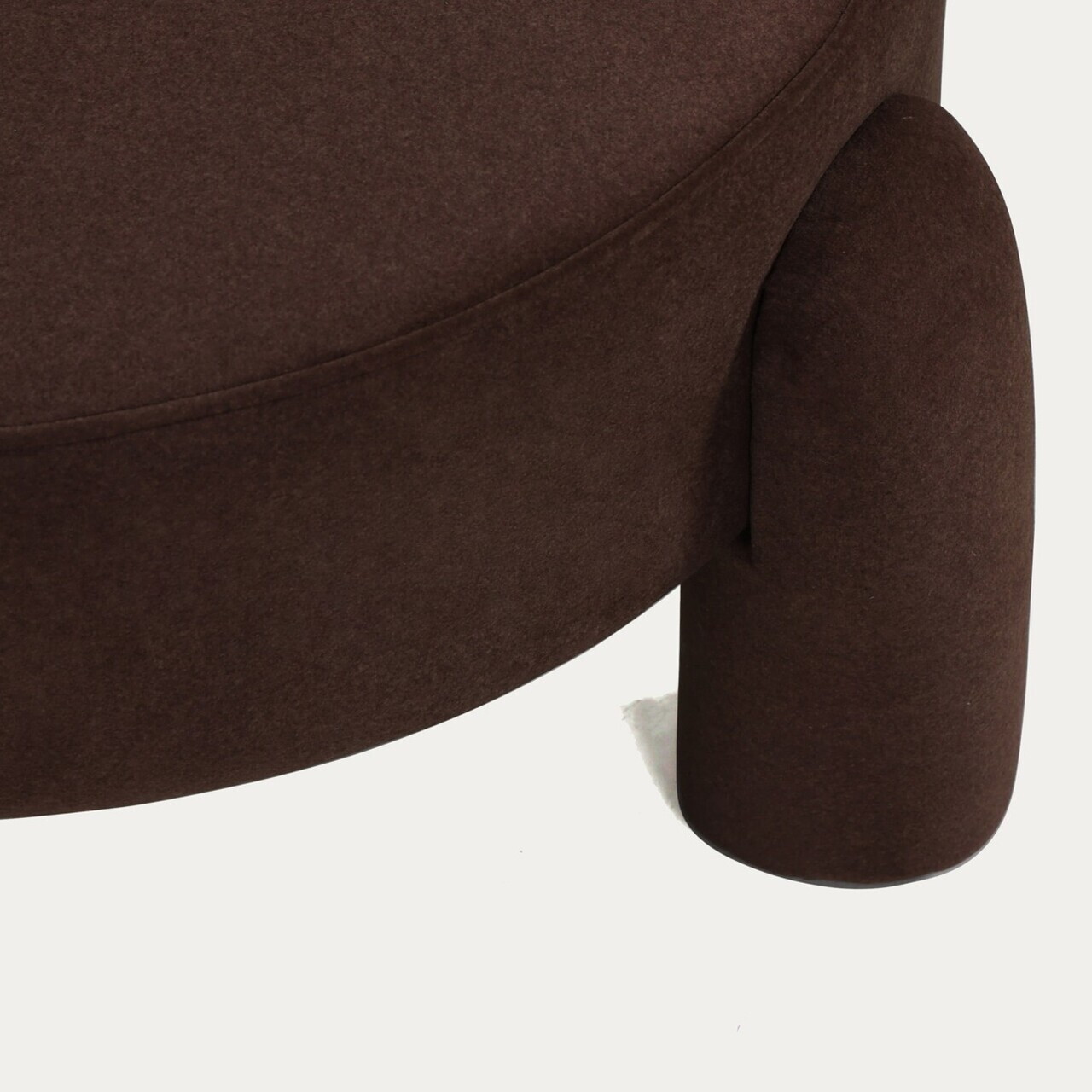 Taburet Ollera, Homla, 65x36 cm, MDF/poliester, maro inchis - view 4