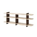 Consola, Hanah Home, Flusso, 170x65x30 cm, PAL, Travertin / Nuc
