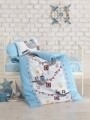 Lenjerie de pat pentru copii, 4 piese, 100% bumbac ranforce, Cotton Box, Vapor