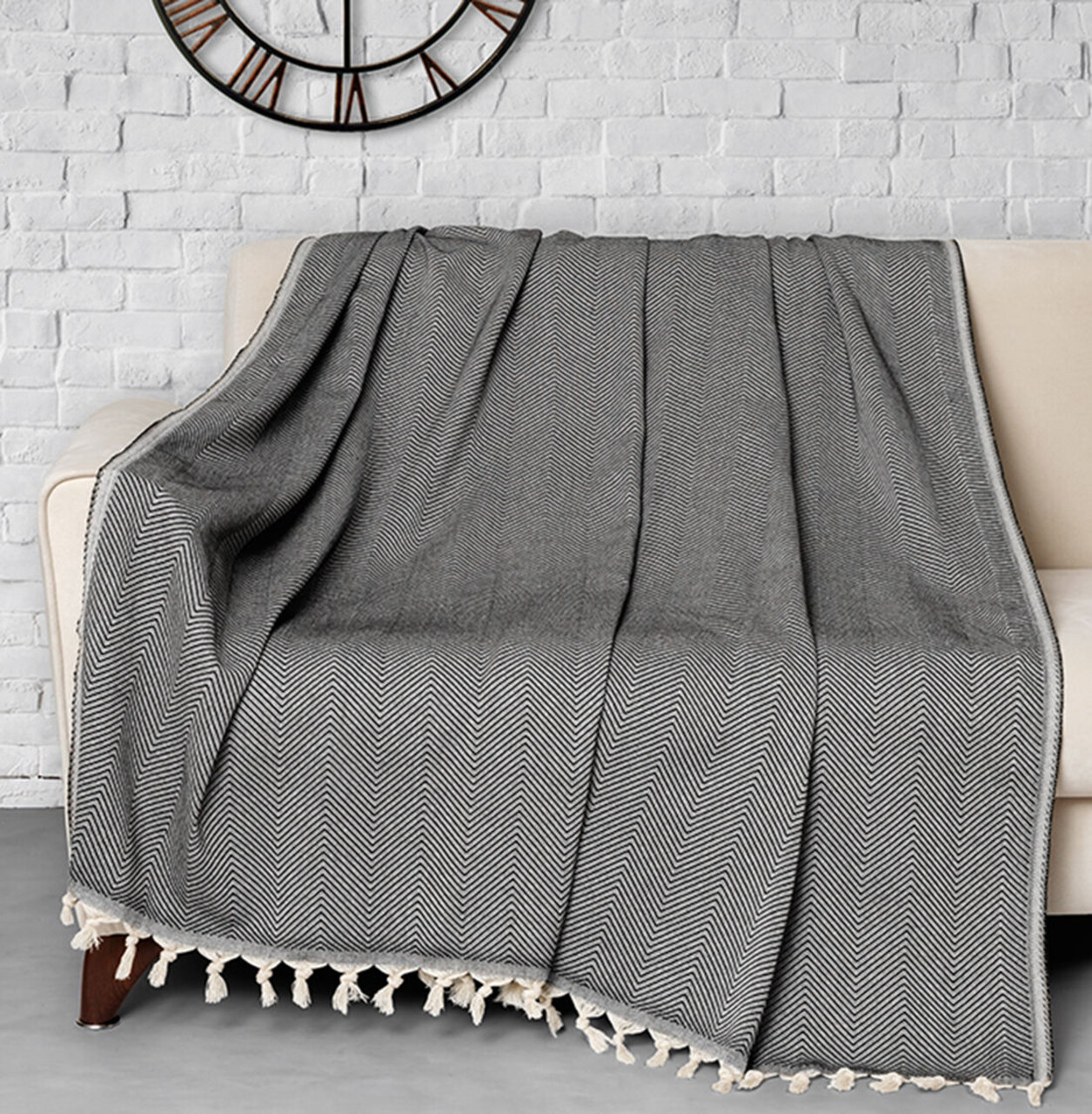 Cuvertura de pat, Trendy - Black (230), DC Home, Bumbac
