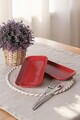 Set platouri servire, Hermia, 275KRM2656, 26 cm, 2 piese, Rosu