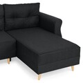 Coltar extensibil cu lada si sezlong interschimbabil, Lecce, L.230 l.76/140 H.90, stofa, gri inchis