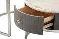 Set 2 masute de cafea Greys, Mauro Ferretti, 70x45 cm, 50x40 cm, lemn de pin/MDF/metal, gri/argintiu