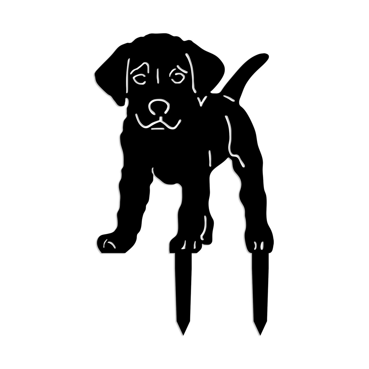 Obiect decorativ de grădină, Amicable 01, 40x33 cm, Negru - imagine 4