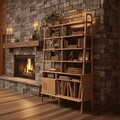 Corp biblioteca, Hanah Home, CPT4754-190, 120x.190x40 cm, PLACAJ CARPEN, Maro