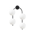Aplica de perete, Fulgor, 942FLG2114, Metal, Negru / Crem