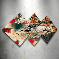 Set 4 tablouri decorative, 4MDF187362956, MDF, Imprimat UV, Multicolor