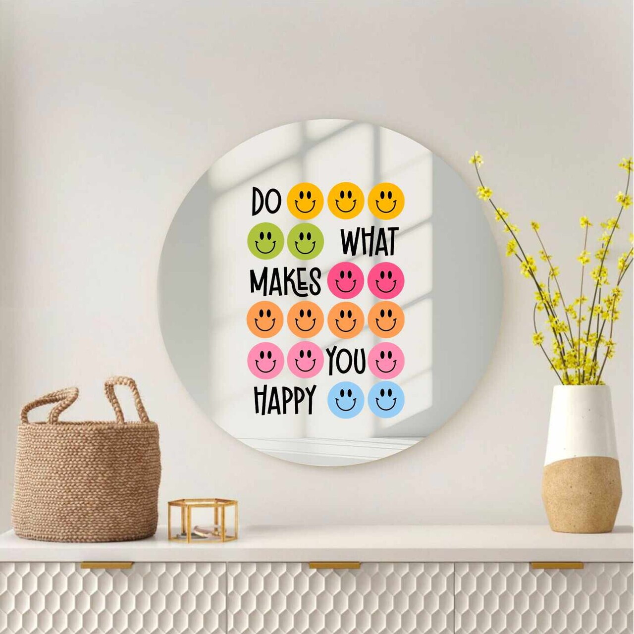 Oglinda decorativa AY11715 Sticla ø30 cm Multicolor