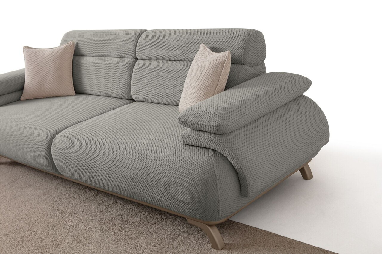Canapea 3 locuri, Atelier del Sofa, 752EST1137, Lemn de carpen/PAL melaminat, Gri - view 10