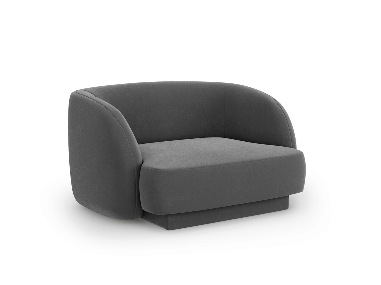 Fotoliu, Miley, Micadoni Home, BL, 109x85x74 cm, catifea, gri - 1 | YEO