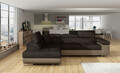 Coltar extensibil stanga 4 locuri, ELTAP, Anton, 272x203x85 cm, lemn/poliester, maro inchis/maro
