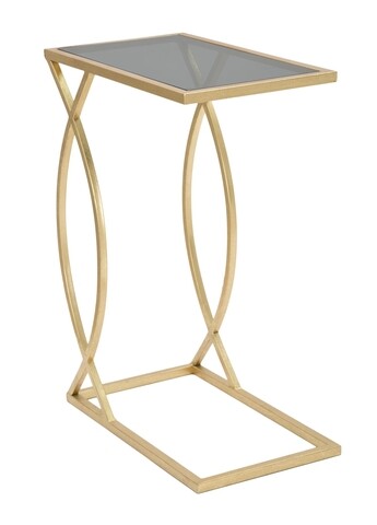 Masuta Glam, Mauro Ferretti, 45.5×25.5×60 cm, fier, negru/auriu Mauro Ferretti
