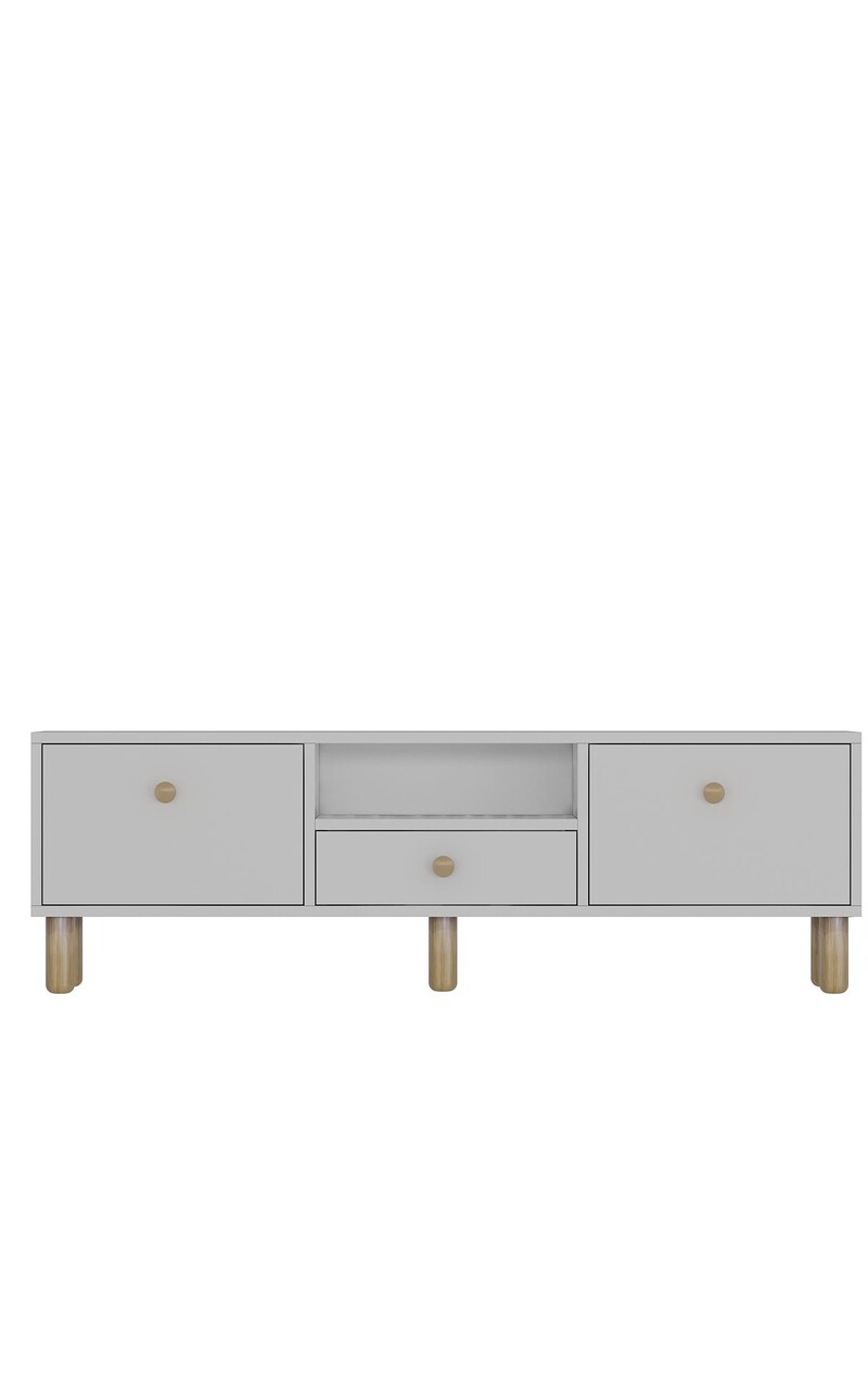 Comoda TV, Hanah Home, 1310-DROP-1, 140x45x30 cm, PAL , Stejar alb / safir - view 3