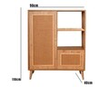 Dulap multifunctional, Wolina, Jüt Multi, 40x90x110 cm, Lemn, Stejar