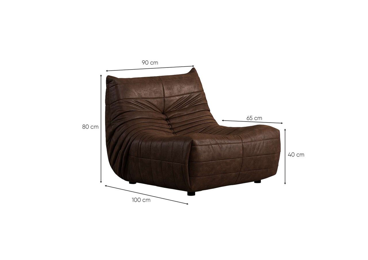 Fotoliu, Atelier del Sofa, 560ARE5227, Frame: No Frame Fountain Support With Chipboard, Maro
