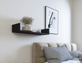 Raft de perete ELTAP, Vissta, 80x25x14 cm, PAL/PVC, negru
