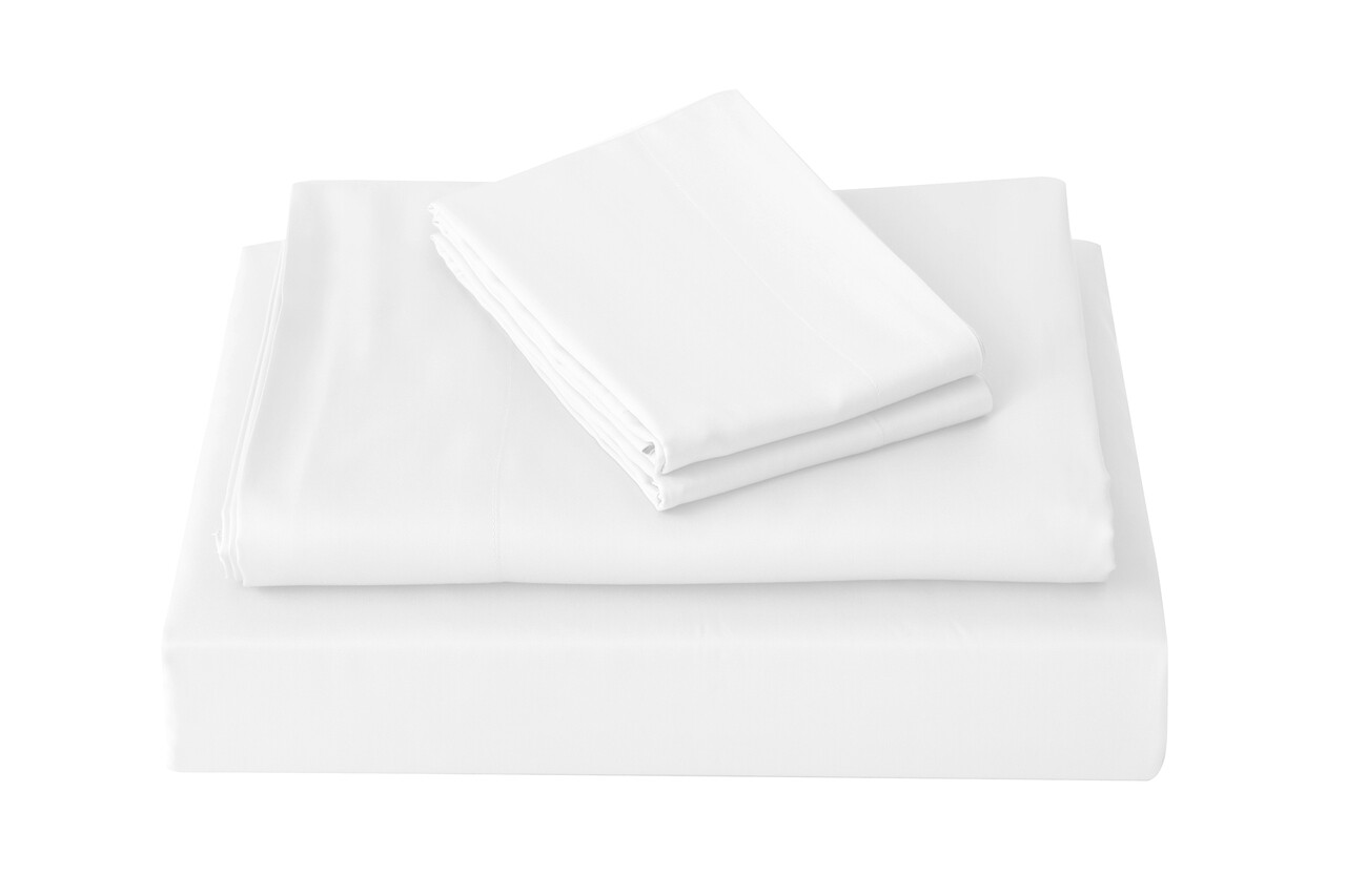 Lenjerie de pat Hotel Line, dubla, 200x220 cm, amestec bumbac, percal, 180 TC, alb - 1 | YEO