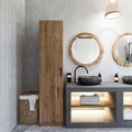 Dulap pentru haine, Miwood, Yaman 1 Door, 40x182x47 cm, PAL, Maro
