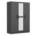 Dulap pentru haine, Minerva, Kale Anthracite, 135x190x52 cm, PAL, Antracit
